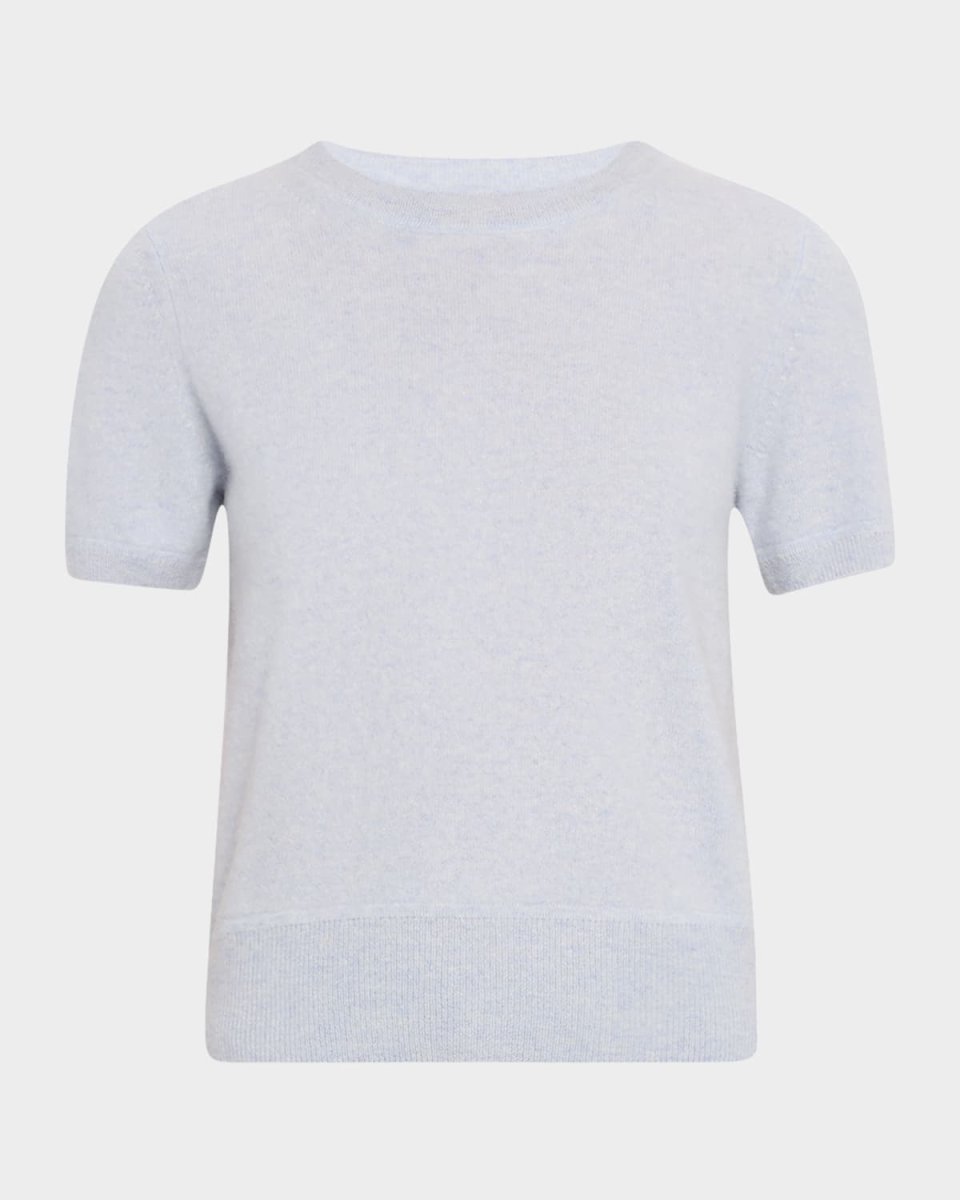 Cropped Crewneck Cashmere Pullover